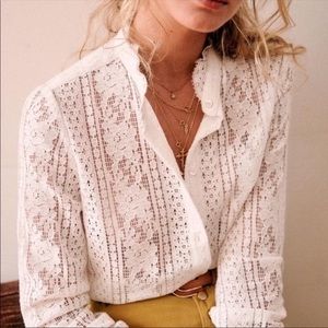 NWT Sezane Cuzco Ecru size 38